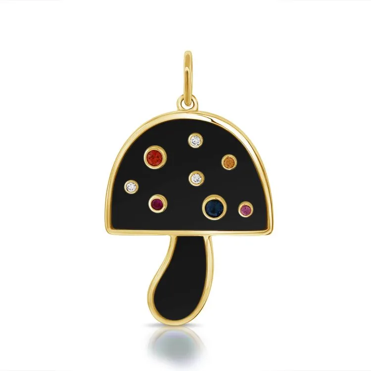 Gemstones Mushroom Charm