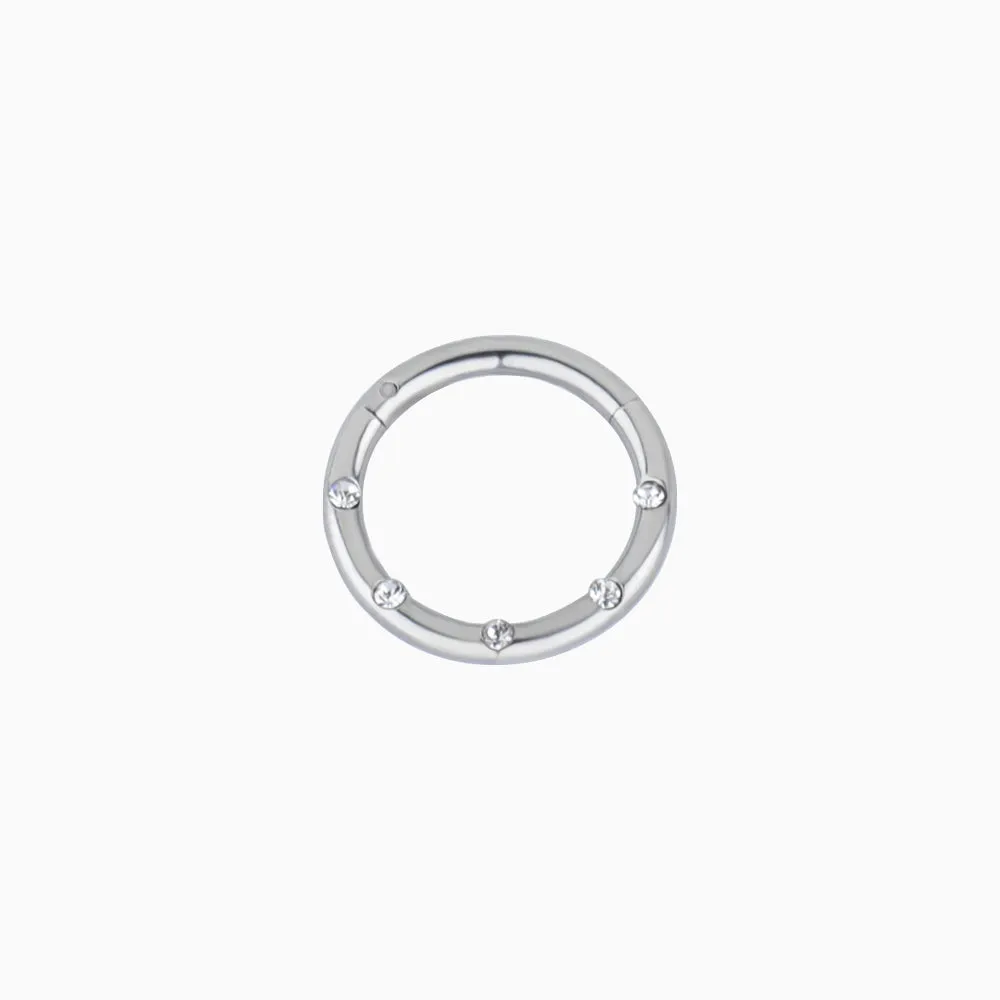 Gemstones Titanium Hoop Clicker