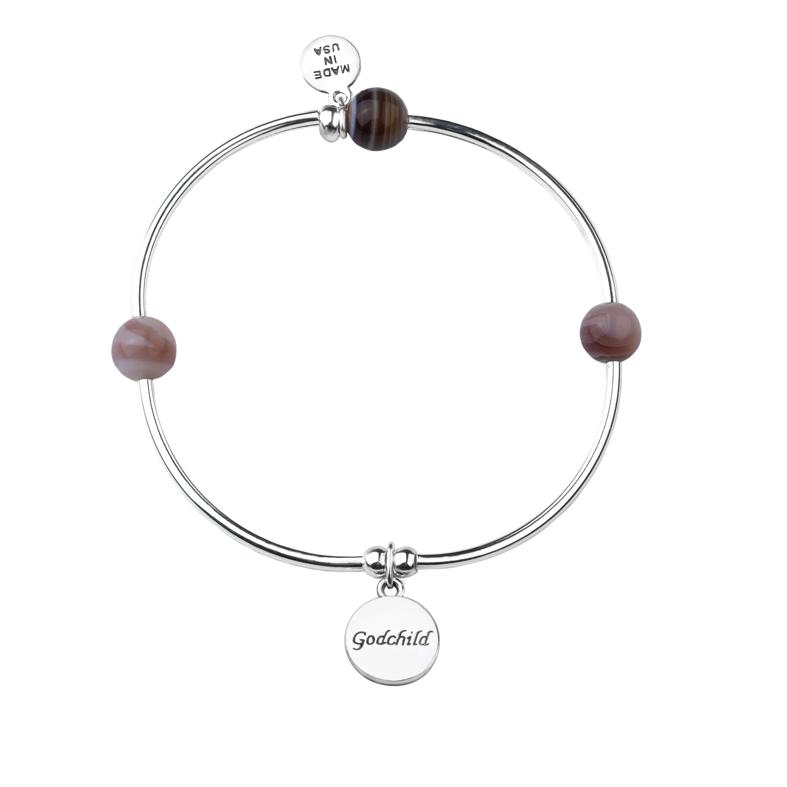 Godchild | Soft Bangle Charm Bracelet | Botswana