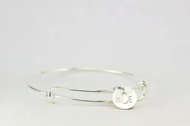 Gold Monogram Bangle Bracelet