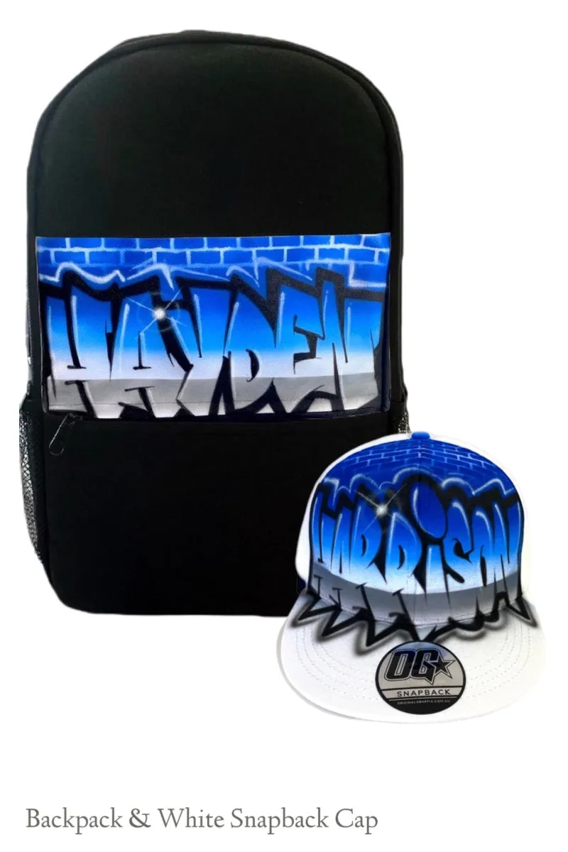 Graff Brick wall Backpack and Cap Combo (12)