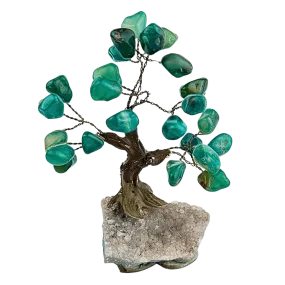 Green Agate Gem Tree (8 Branches) #238