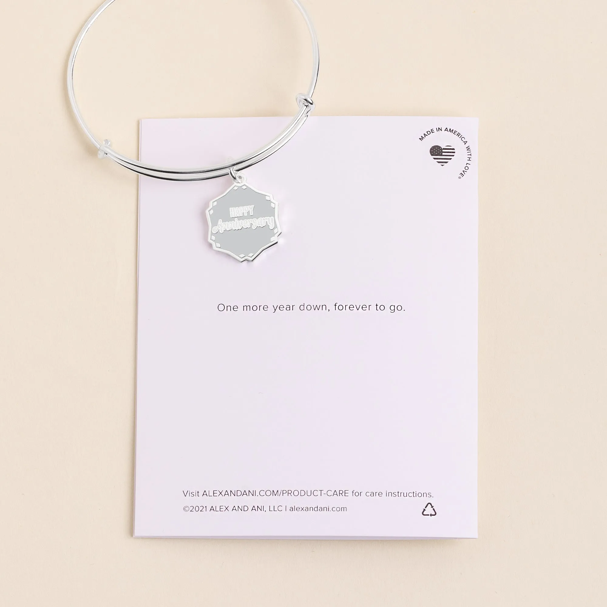 'Happy Anniversary' Charm Bangle