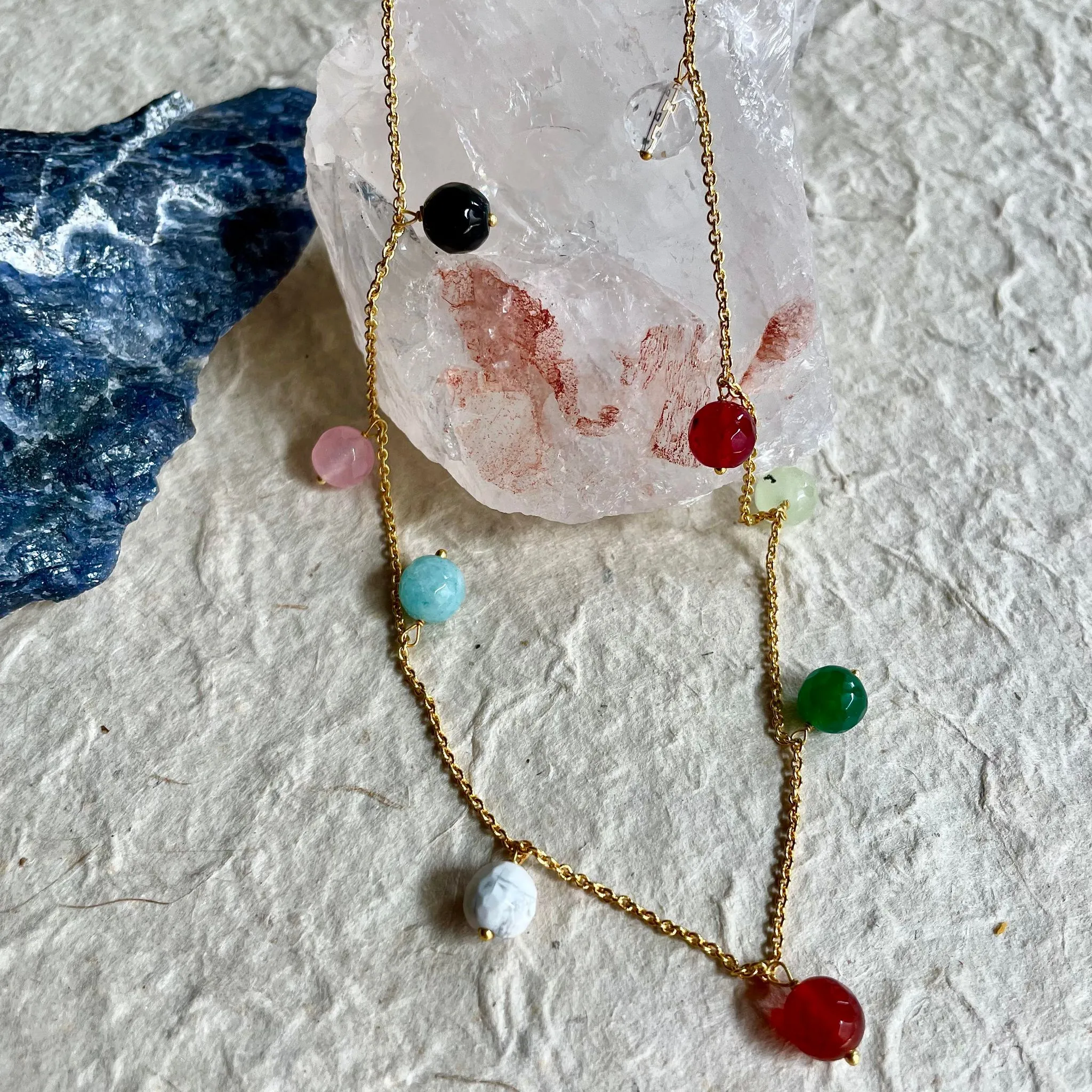 Harmonia Necklace With Colored Gemstones