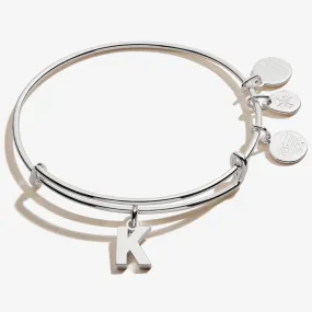 Initial K Charm Bangle