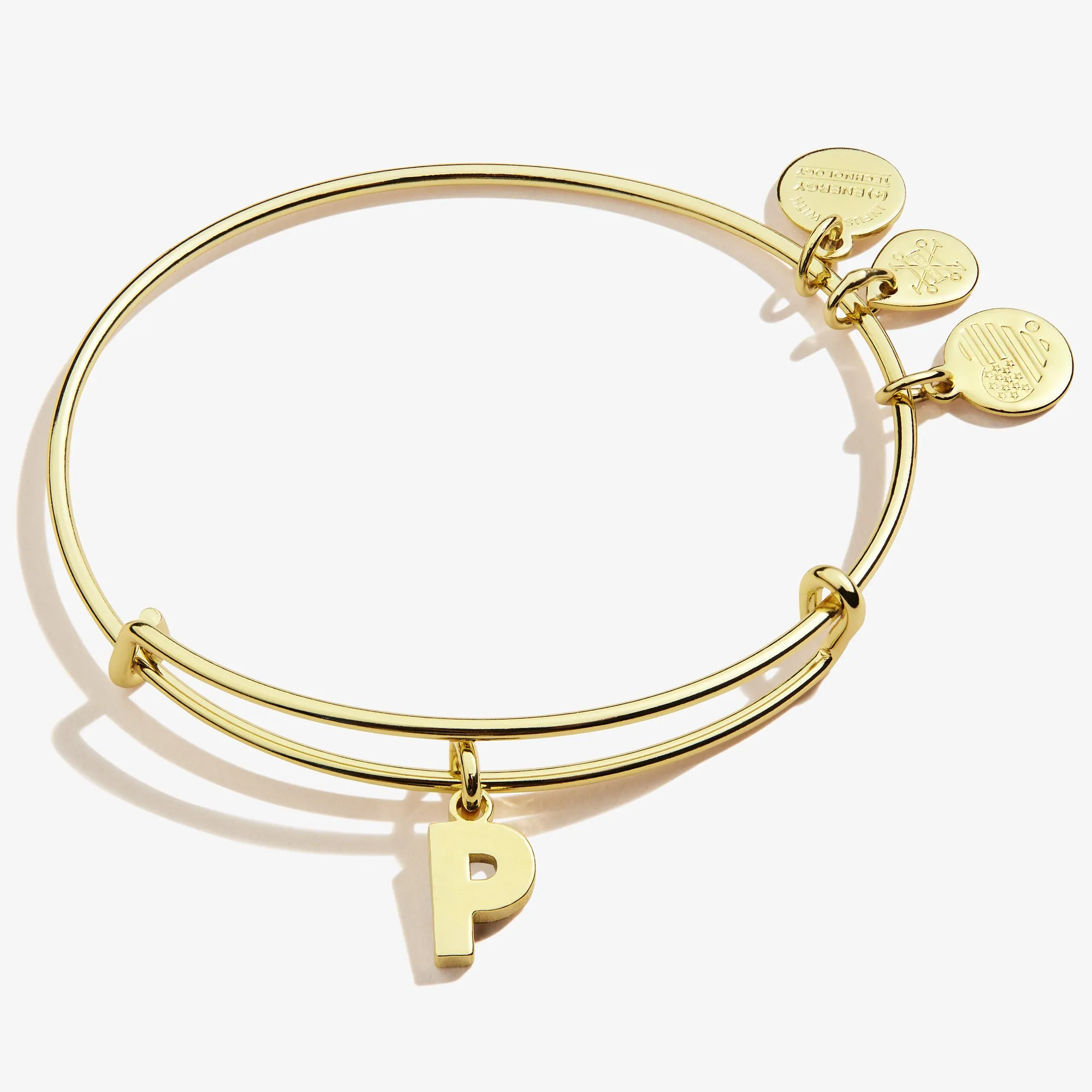 Initial P Charm Bangle