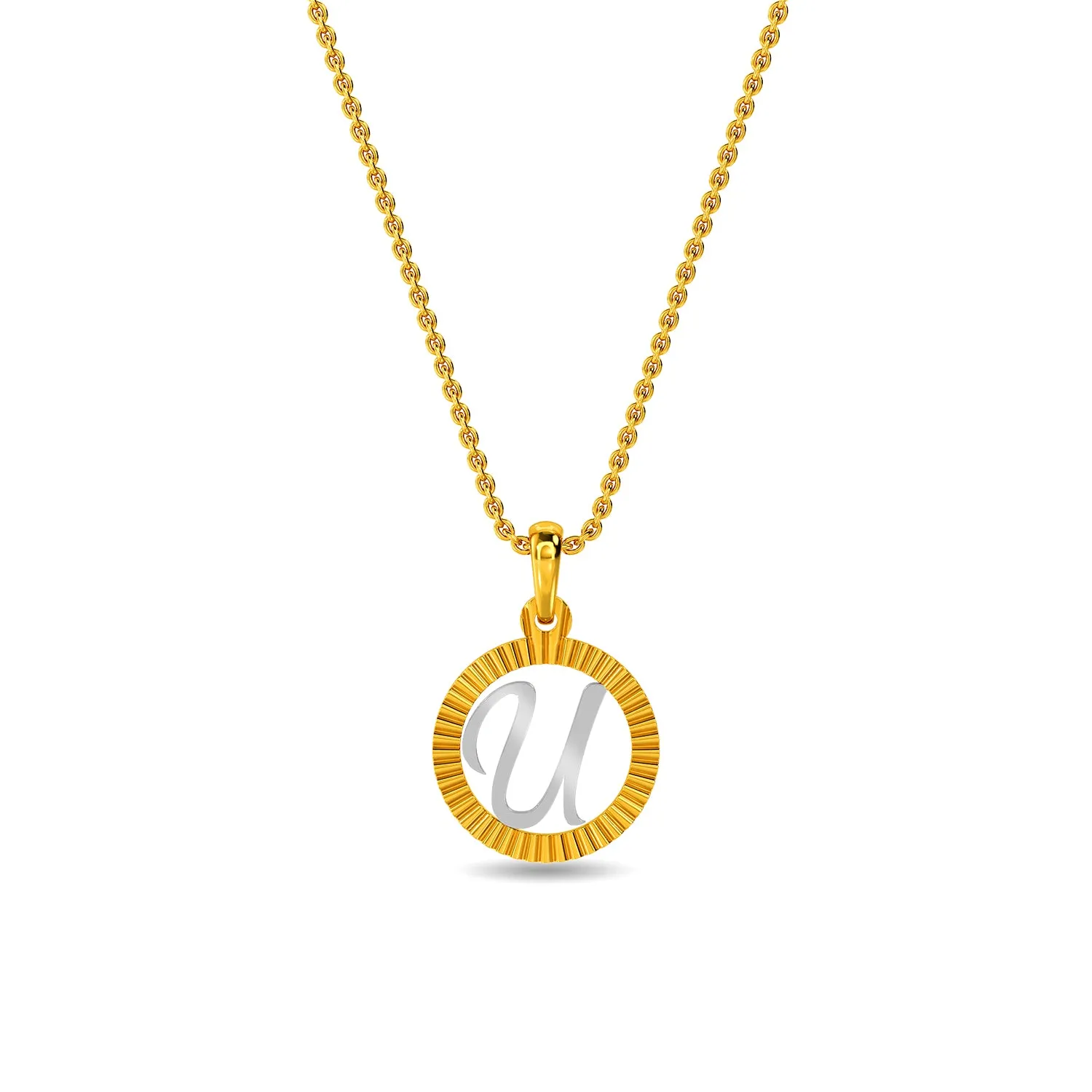 Initial U Pendant