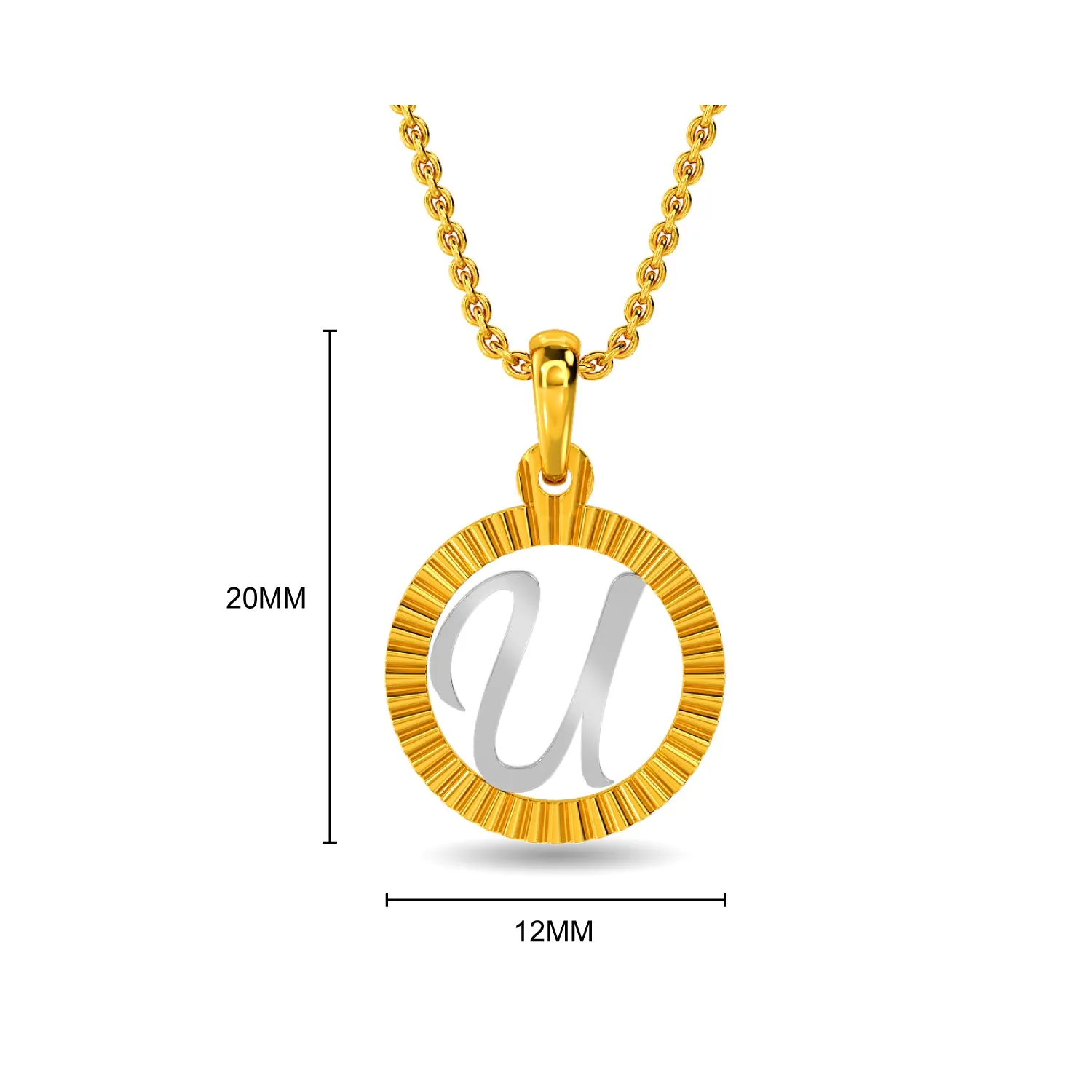 Initial U Pendant