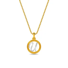 Initial U Pendant