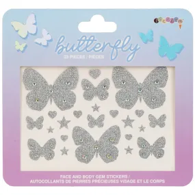 Iscream Butterfly Gem Face And Body Stickers