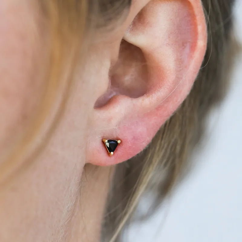 JAXKELLY | Black Tourmaline Mini Energy Gem Studs