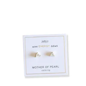 JAXKELLY | Mother of Pearl Mini Energy Gem Studs