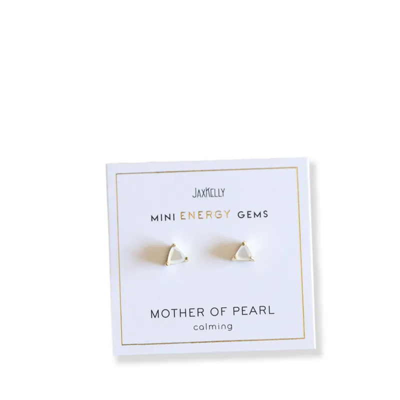 JAXKELLY | Mother of Pearl Mini Energy Gem Studs