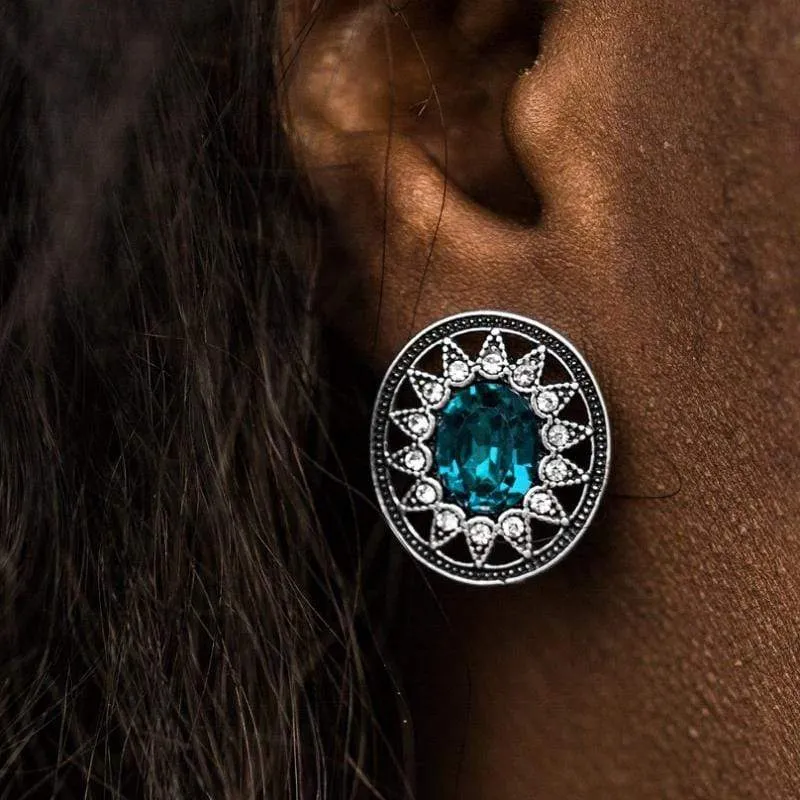 Just a Glimmer Blue Post Earrings