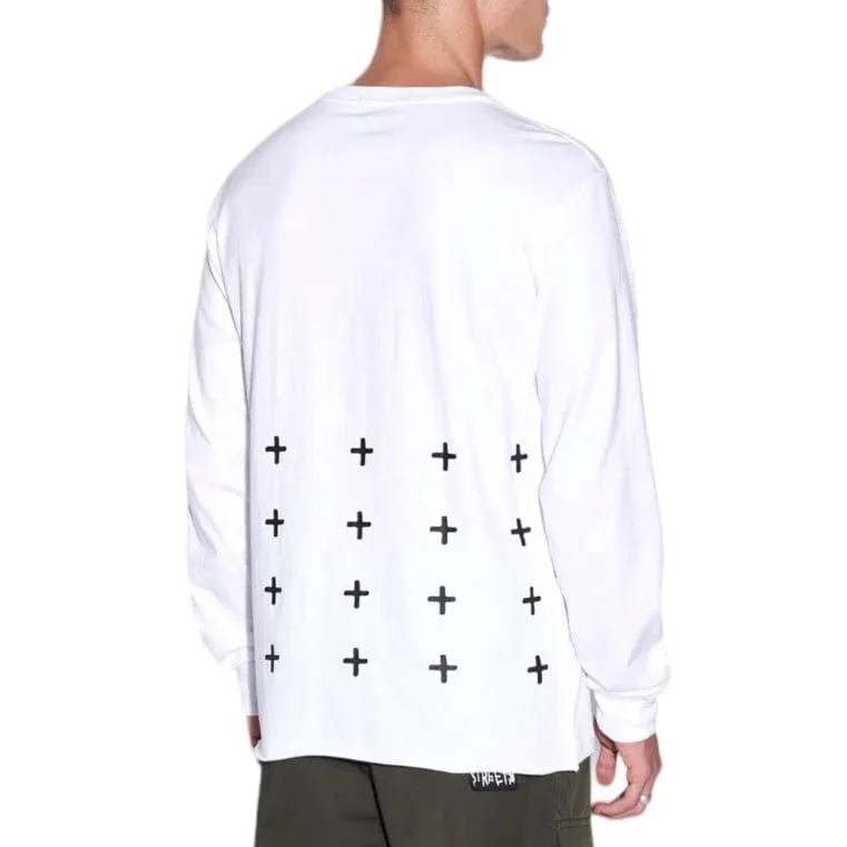 Ksubi Graff Kash Long Sleeve Tee (Tru White) MFA23TE013