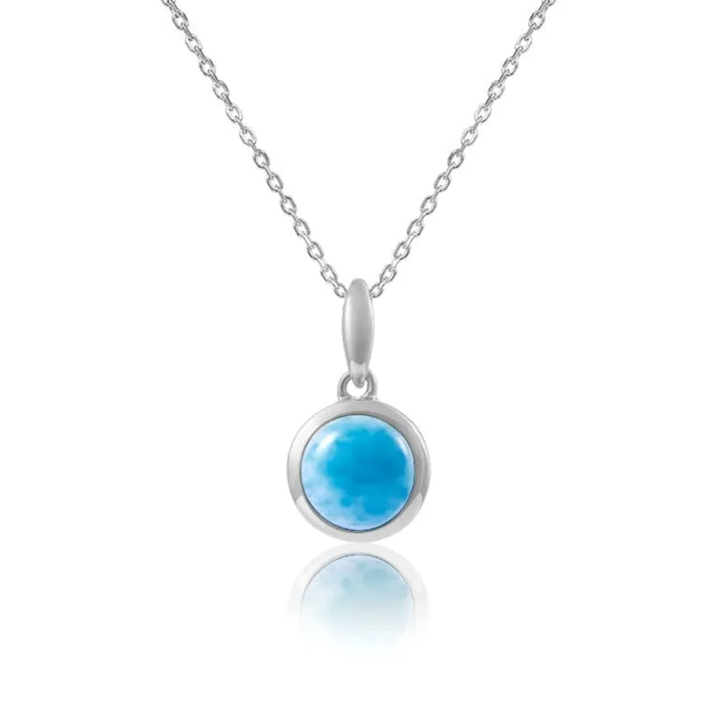 Larimar Circle Pendant