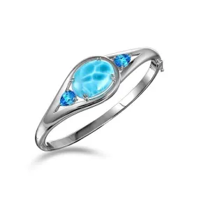 Larimar Open Eyes Bangle