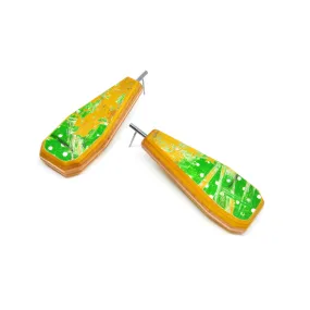 LG Gem Bar Earrings, Green