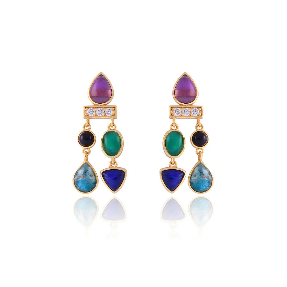 Lucia Gemstones Drop Earrings