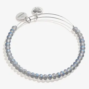 Matte Brilliance Beaded Bangle, Gray