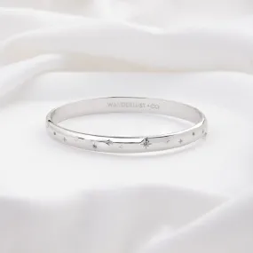 Midnight Hour Silver Bangle