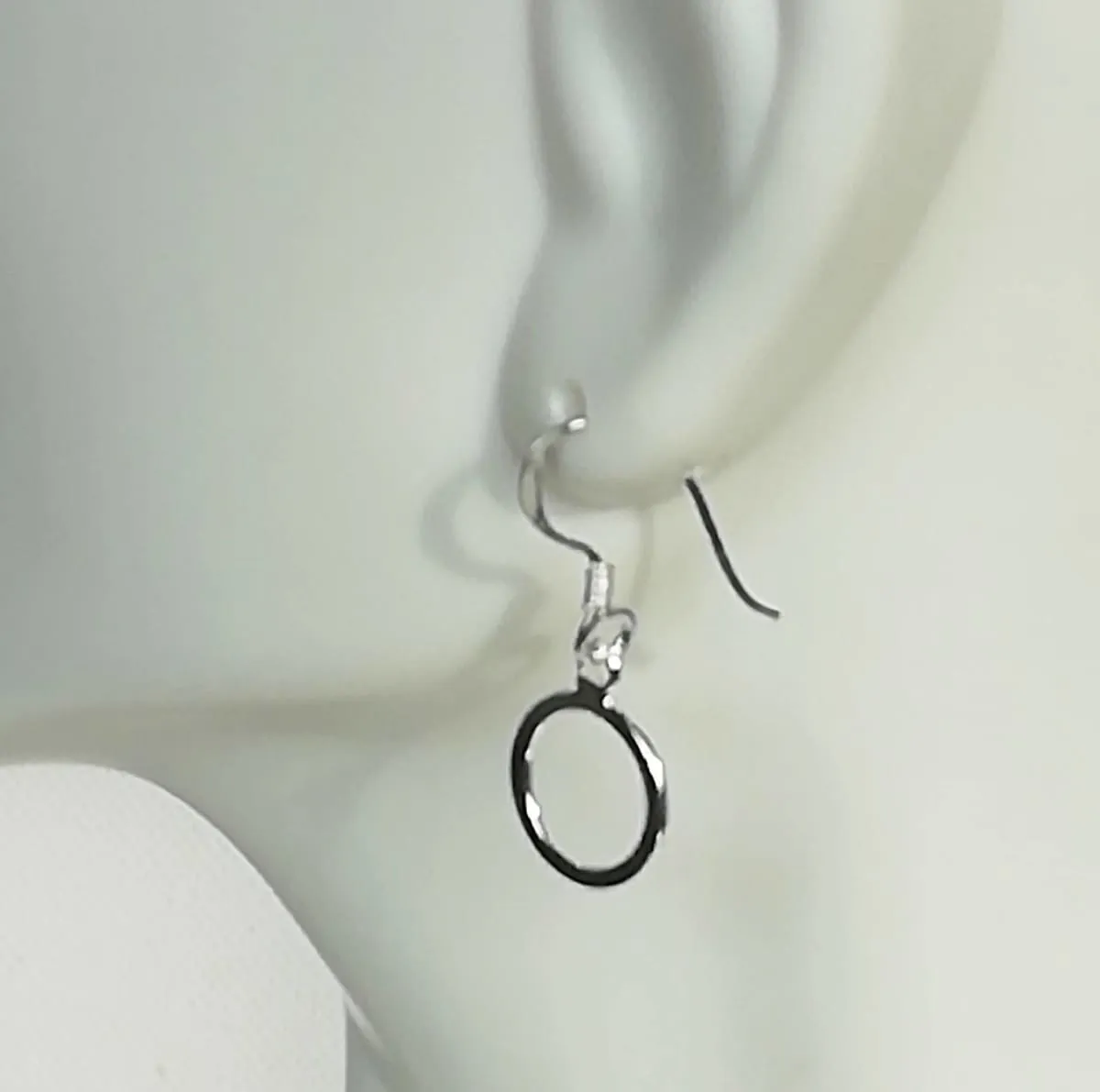 Minimalist Earrings - Circle Of Life - Round Dangle Earrings - Silver Earrings - Wanderlust Earrings - Simple Earrings - G25