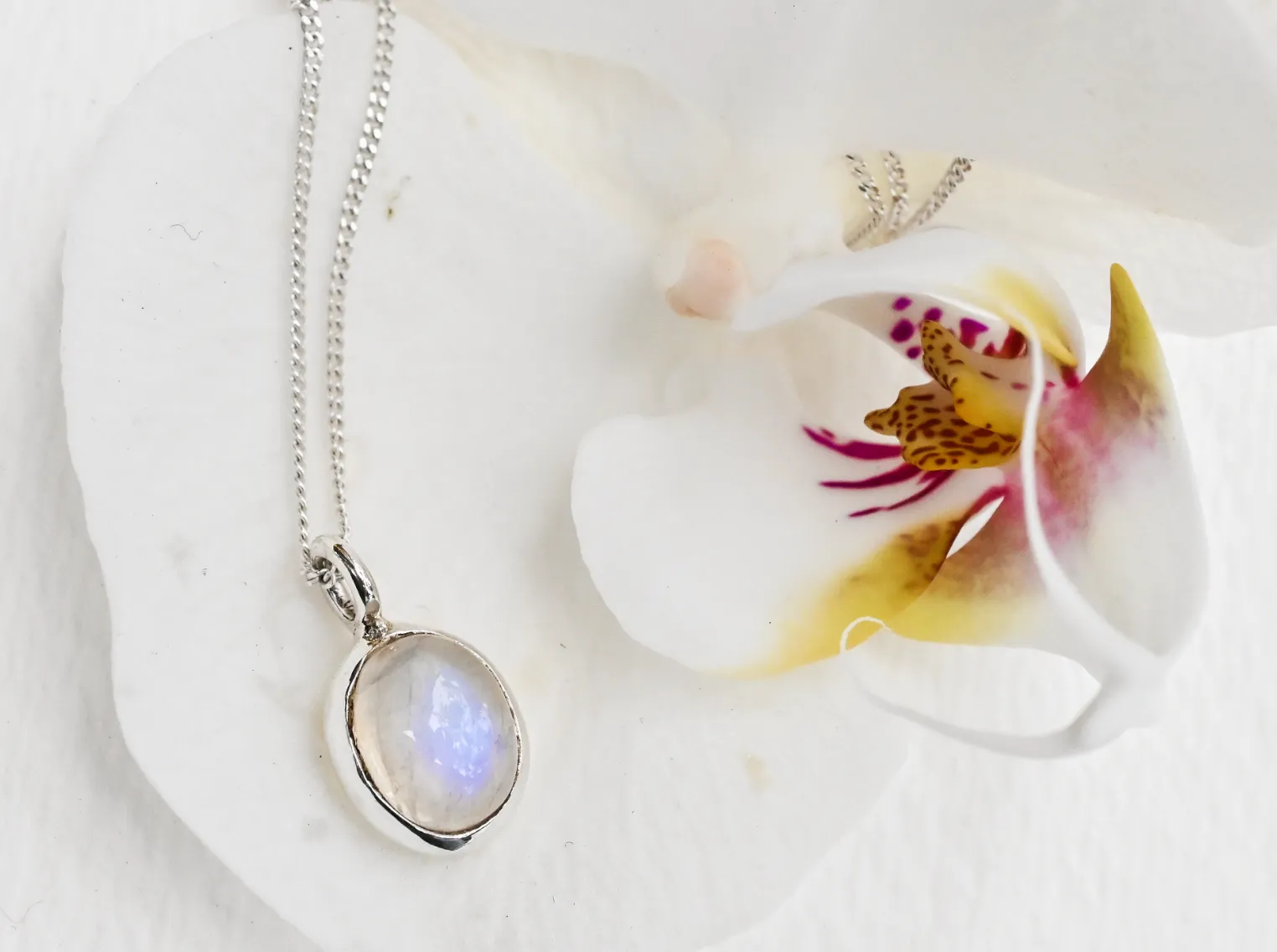 Moonstone Gem Drop Pendant