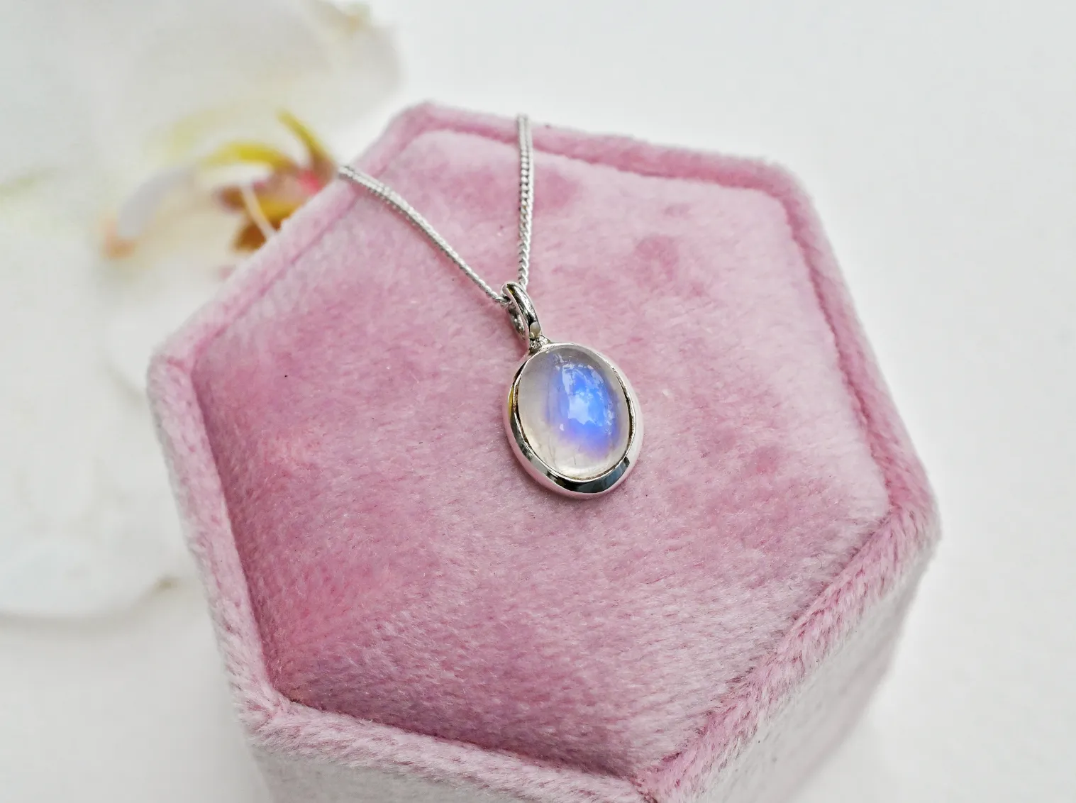 Moonstone Gem Drop Pendant