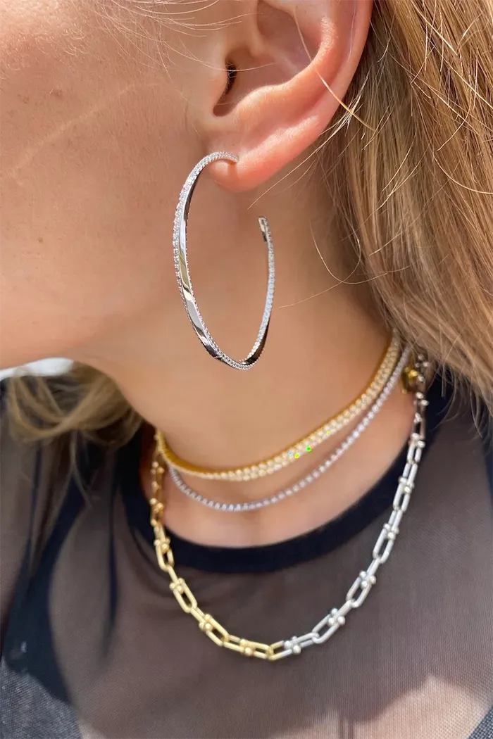 native gem twisted hoops