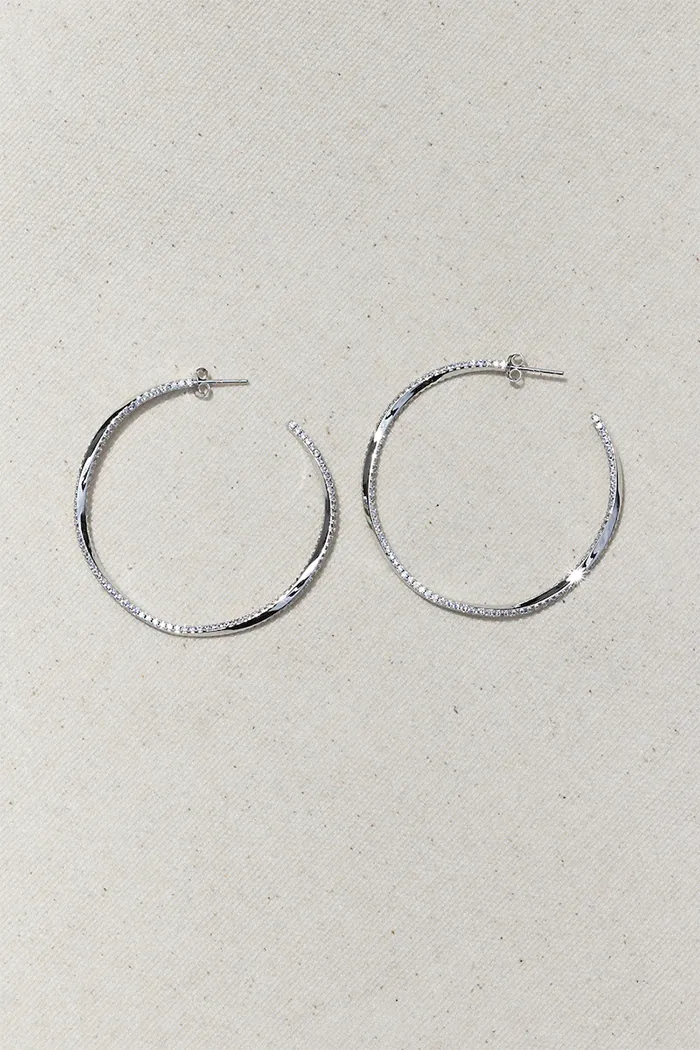 native gem twisted hoops