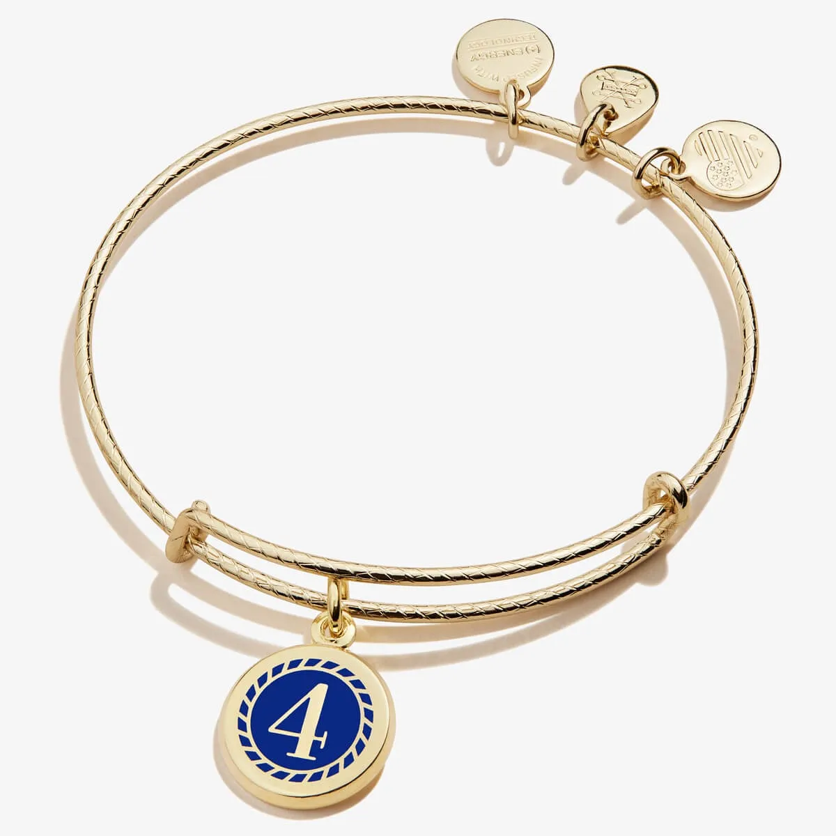 Number 4 Charm Bangle