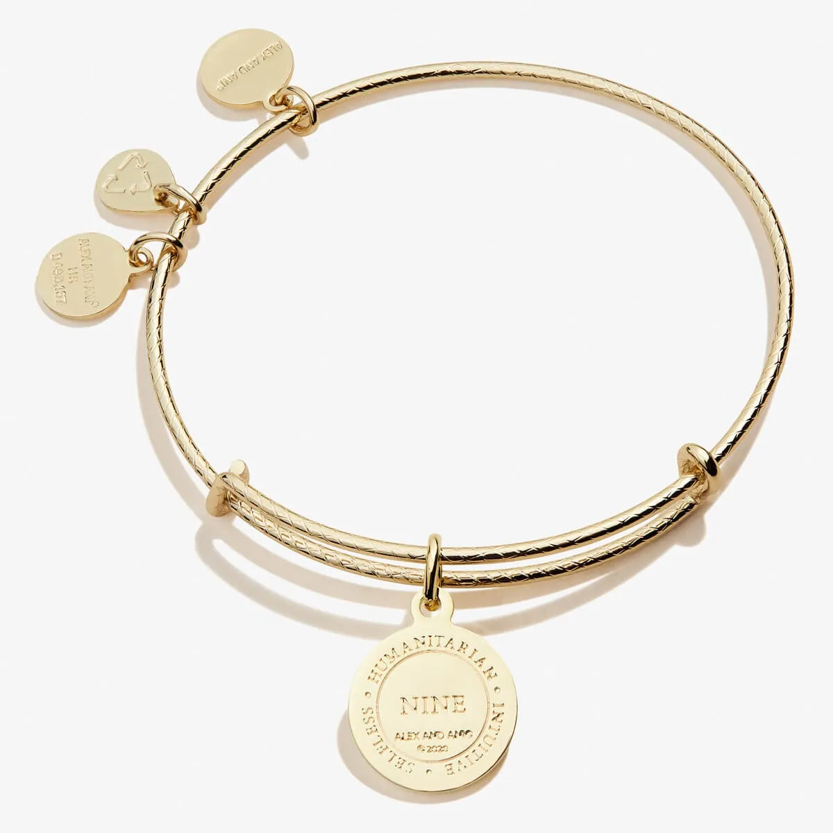 Number 9 Charm Bangle