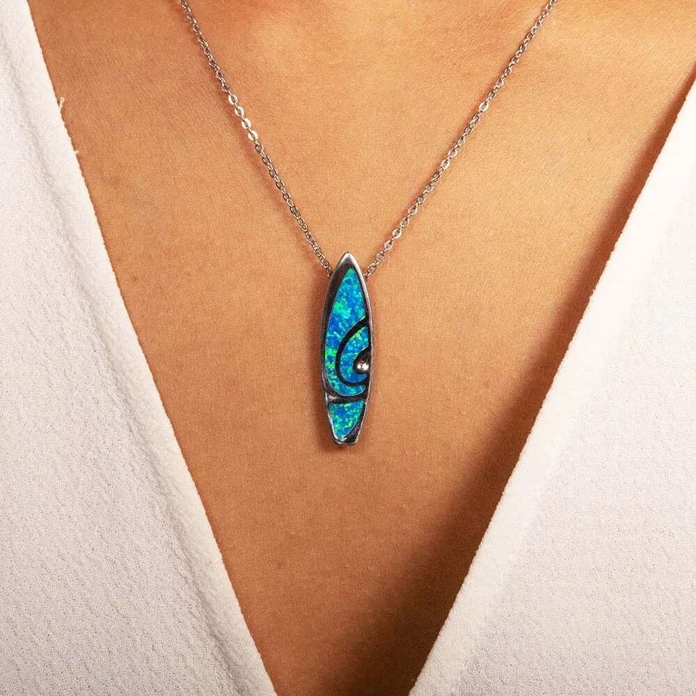 Opal Surfboard Pendant