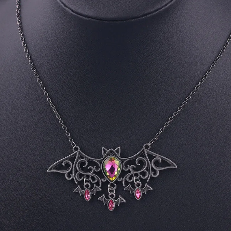 Ornate Vampire Bat Necklace