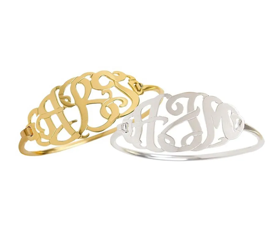 Oval Monogram Bangle Bracelet