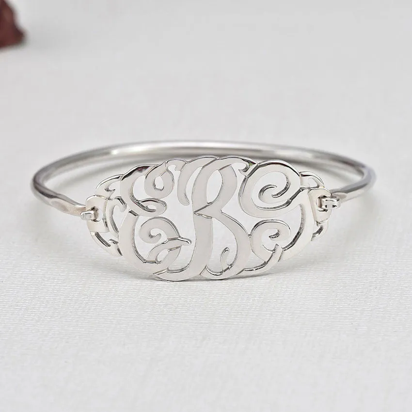 Oval Monogram Bangle Bracelet