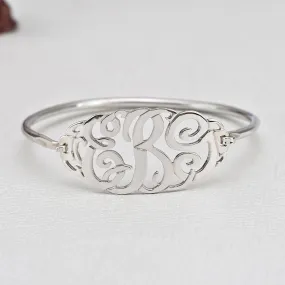 Oval Monogram Bangle Bracelet