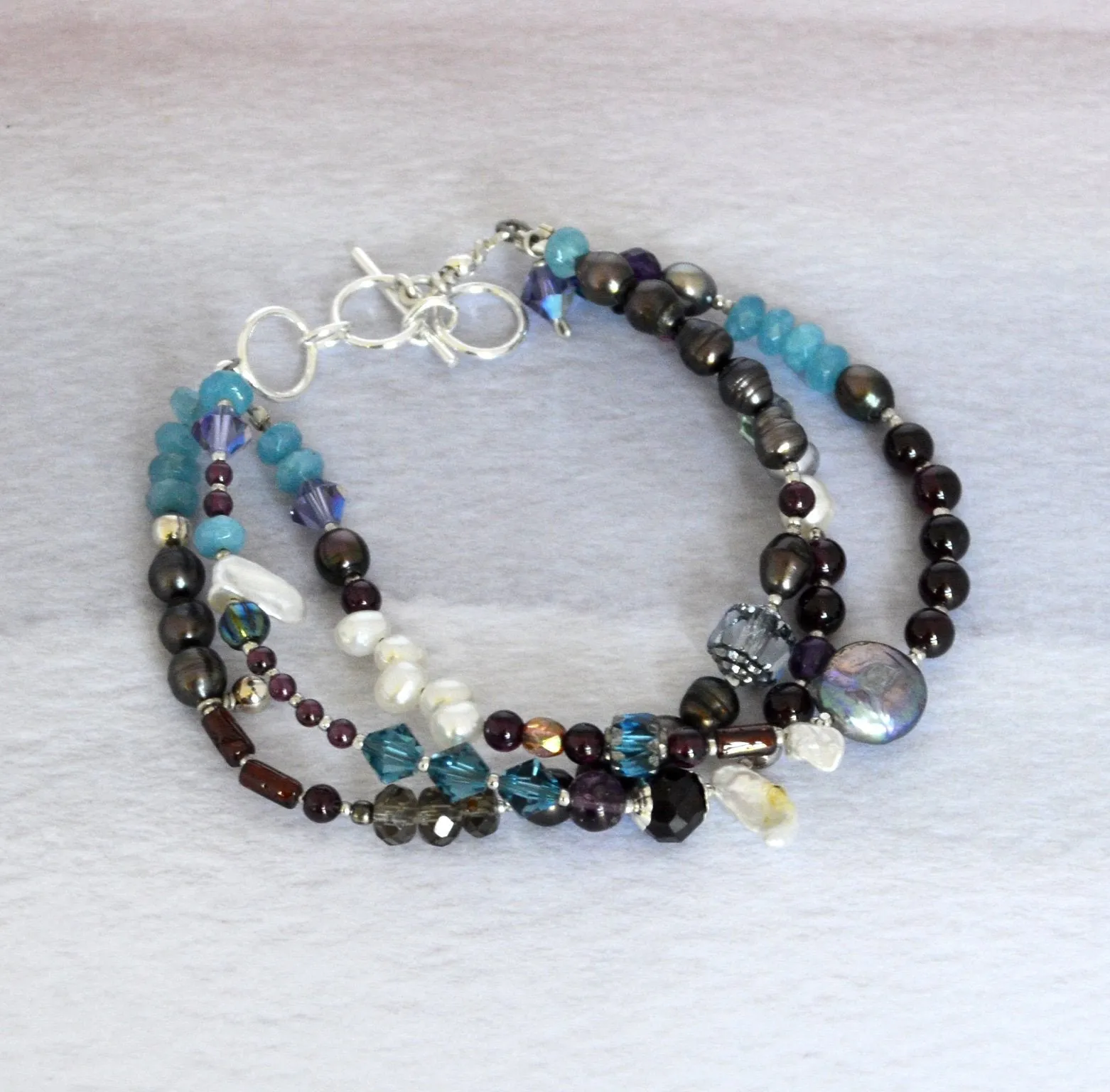 Peacock Gemstones Bracelet