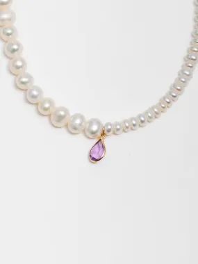 Pearl Gem Drop Necklace