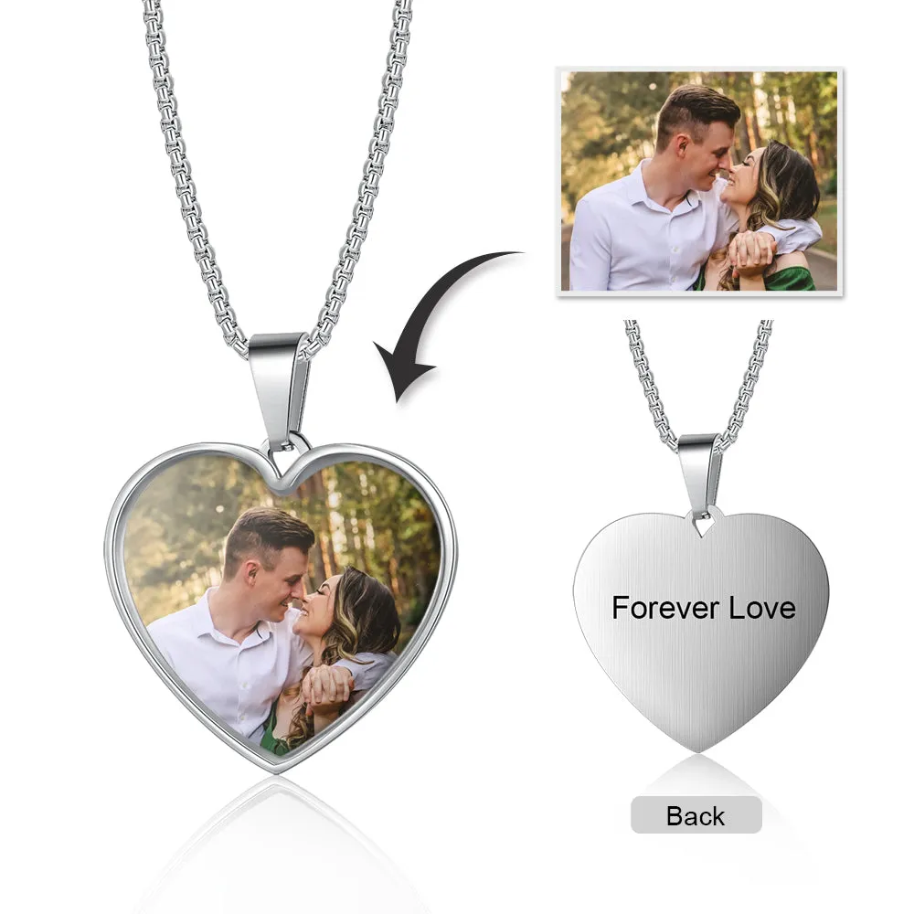 Personalized Custom Photo Heart Necklace