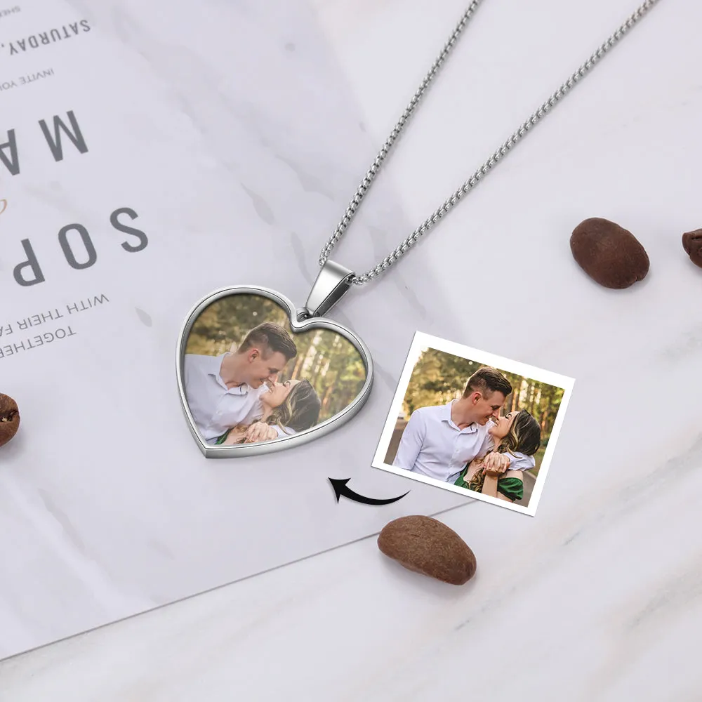 Personalized Custom Photo Heart Necklace