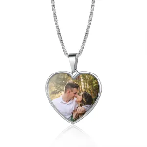 Personalized Custom Photo Heart Necklace