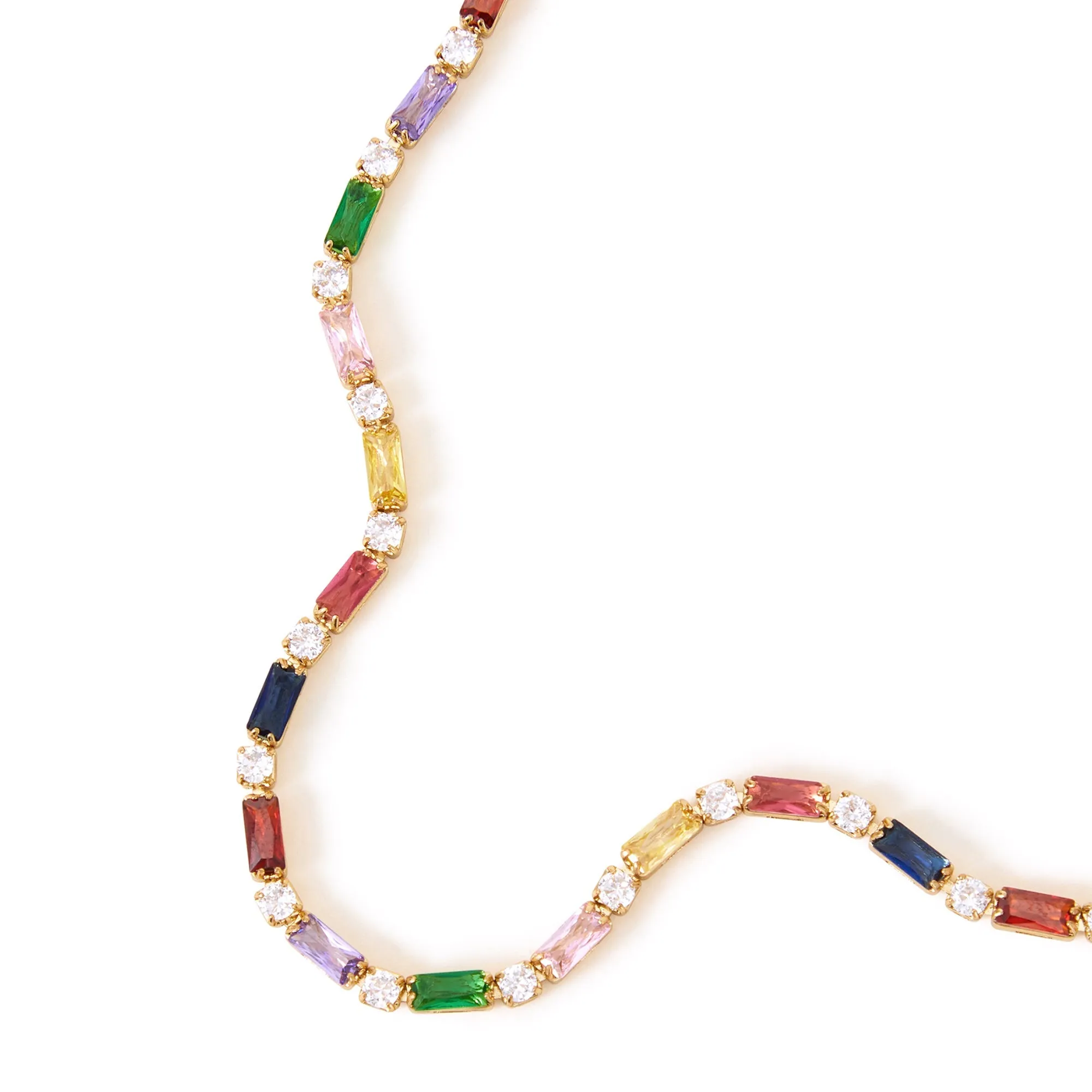 Real Gold-Plated Gem Necklace