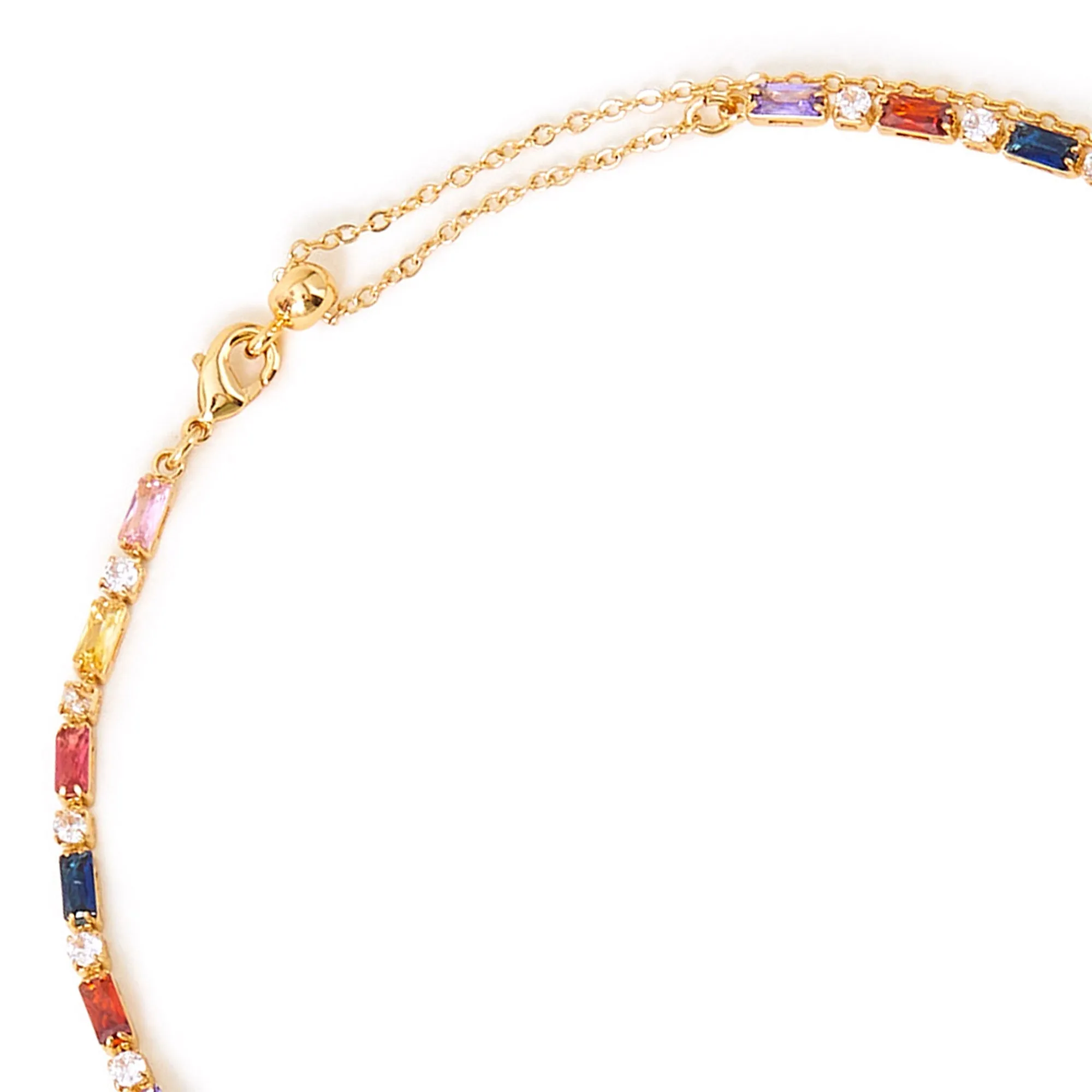 Real Gold-Plated Gem Necklace