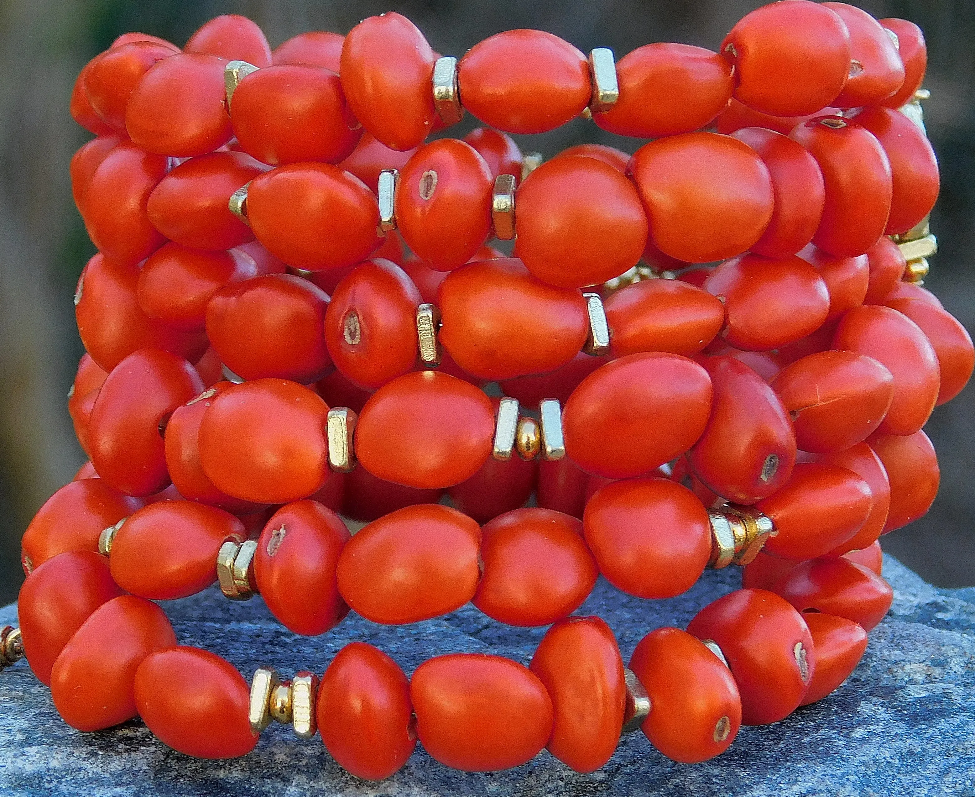 Red Bahay Seed Bangle