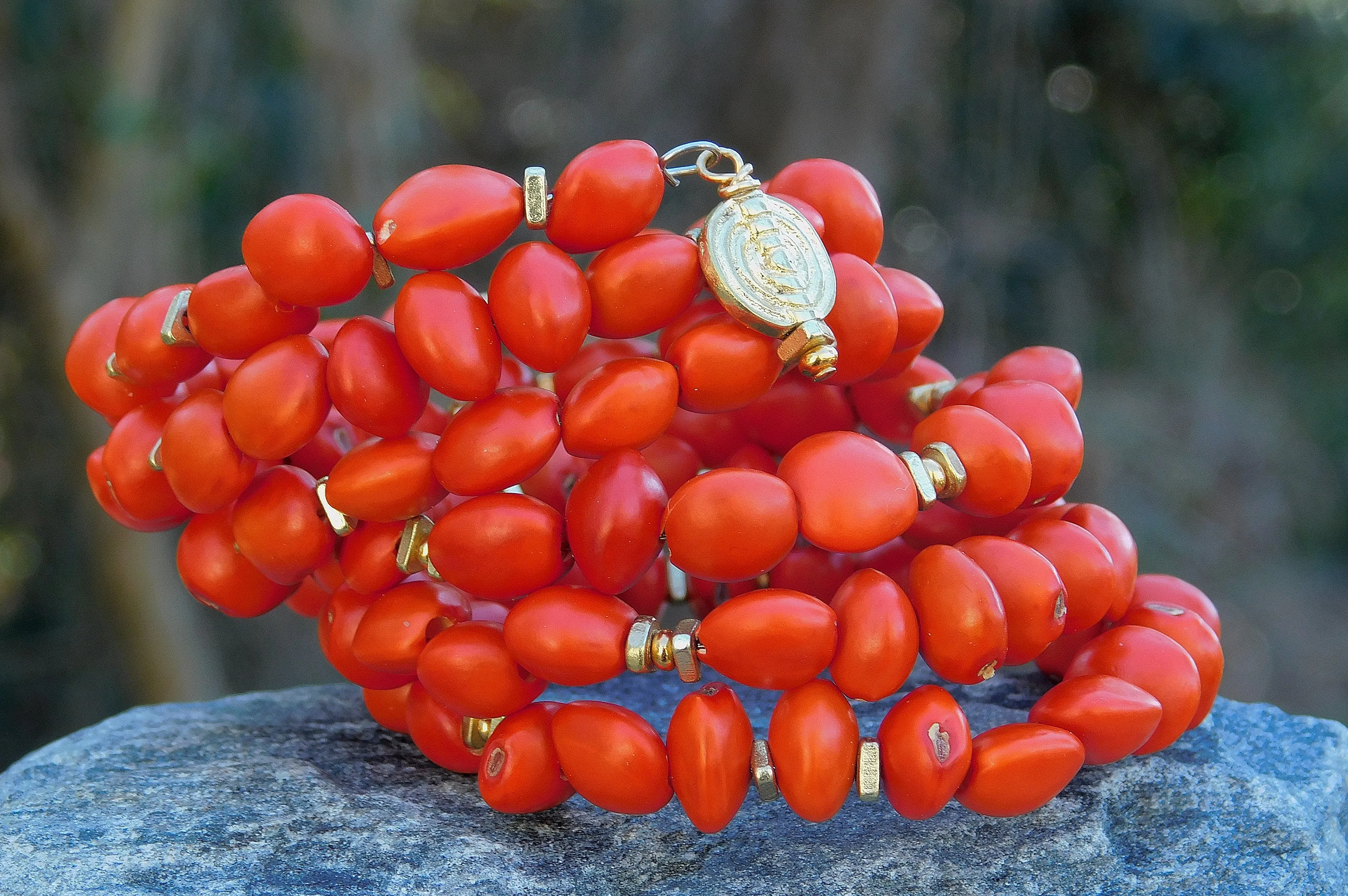 Red Bahay Seed Bangle