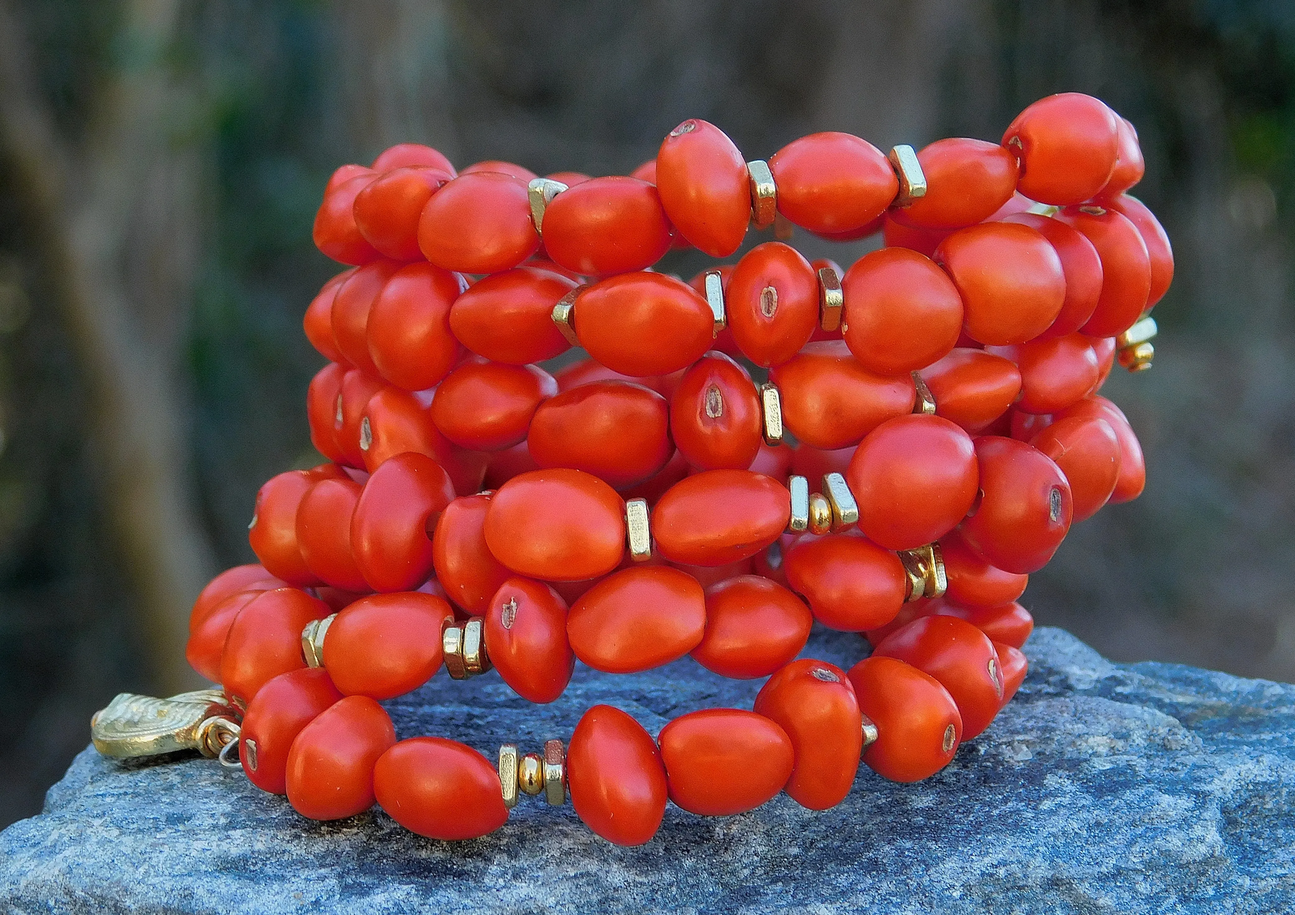 Red Bahay Seed Bangle