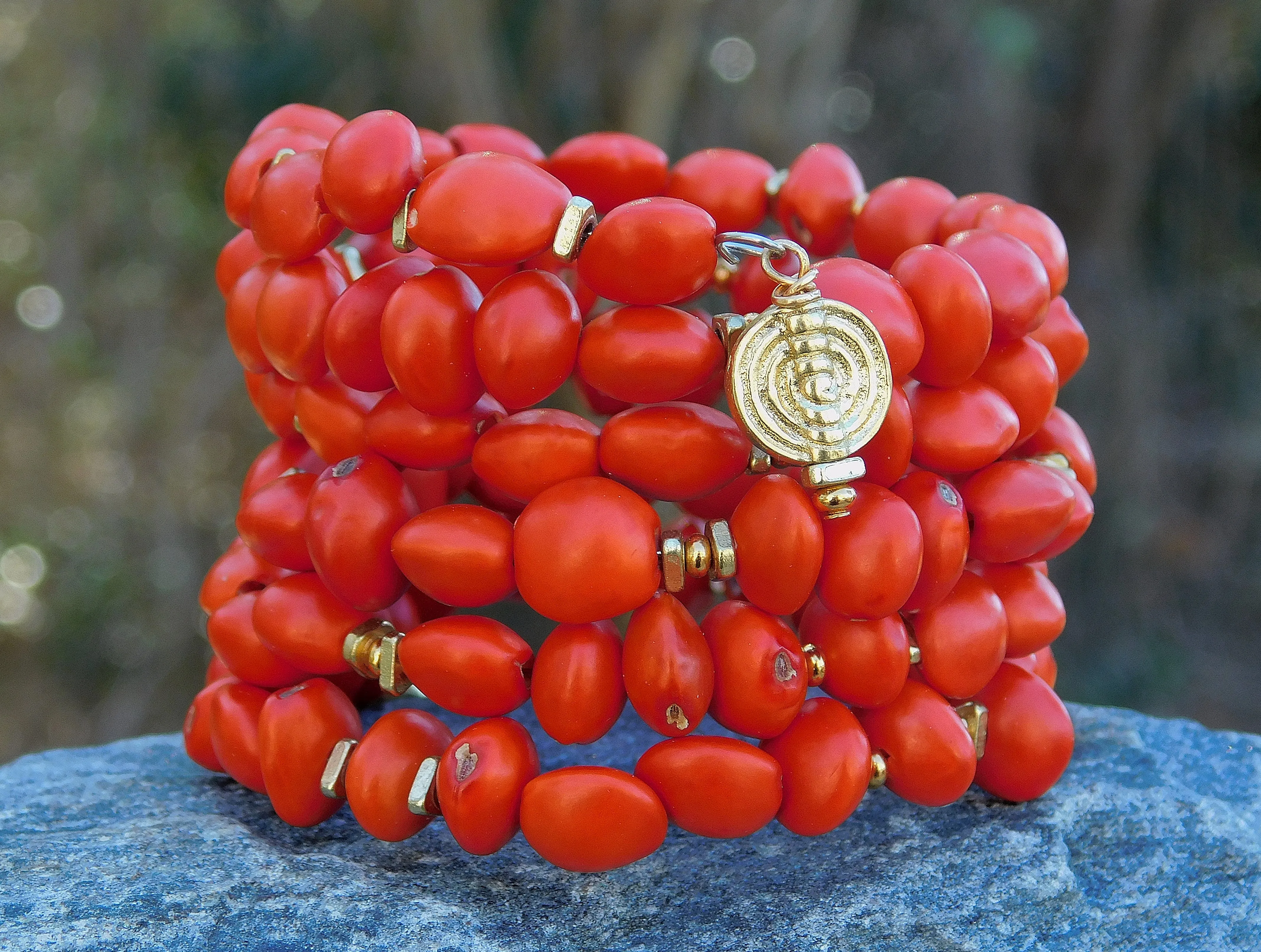 Red Bahay Seed Bangle