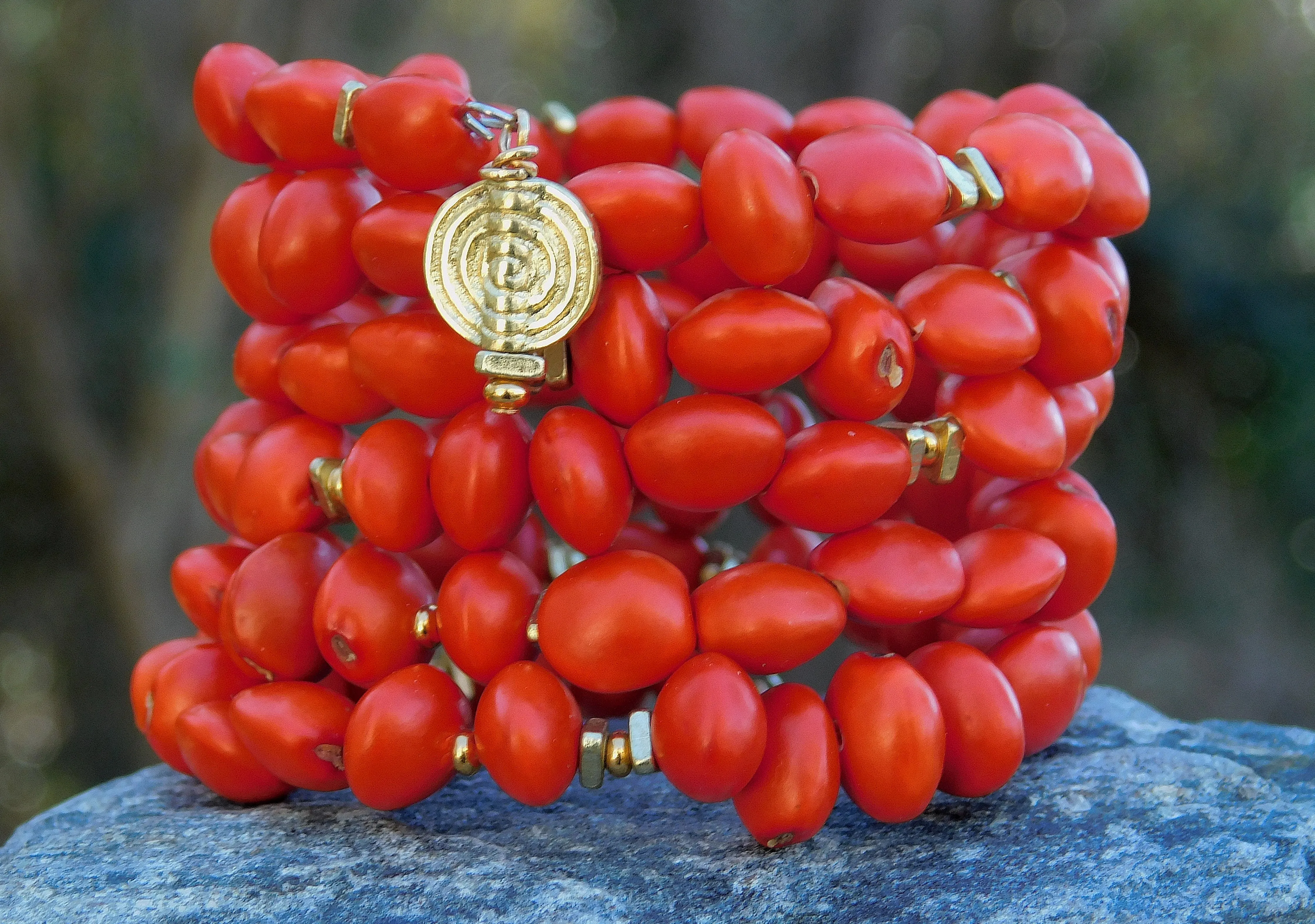 Red Bahay Seed Bangle