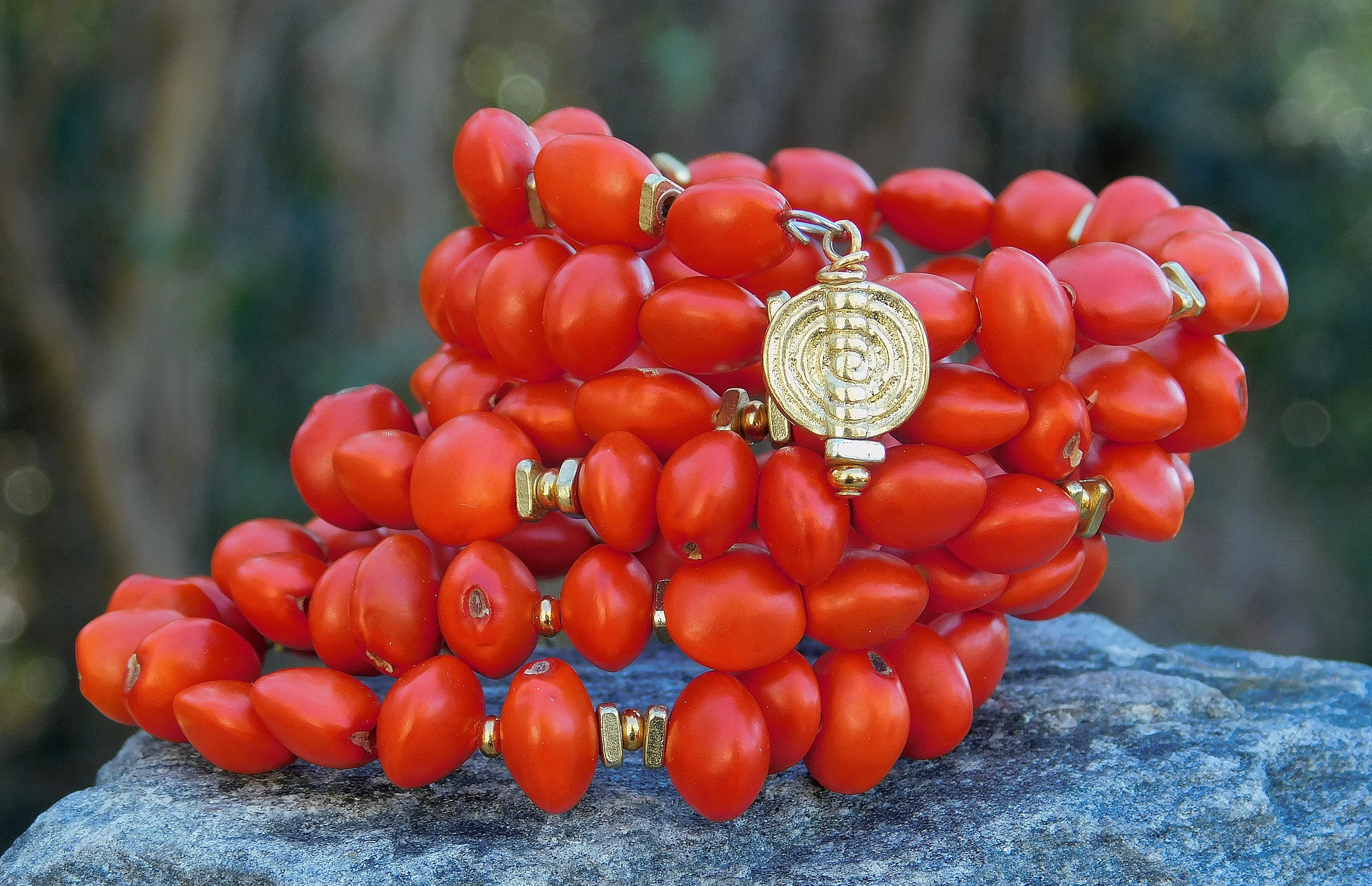 Red Bahay Seed Bangle